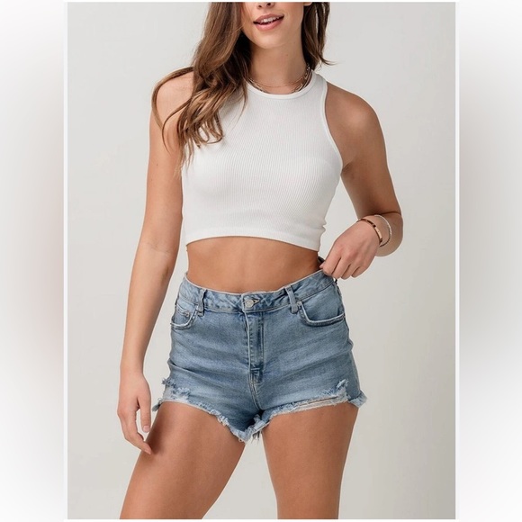 White High-Necked Tank Top - Size Small - Picture 2 of 5